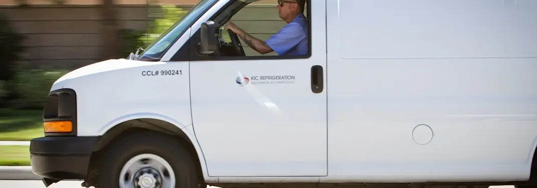 KIC Refrigeration service vehicle serving Liberty area